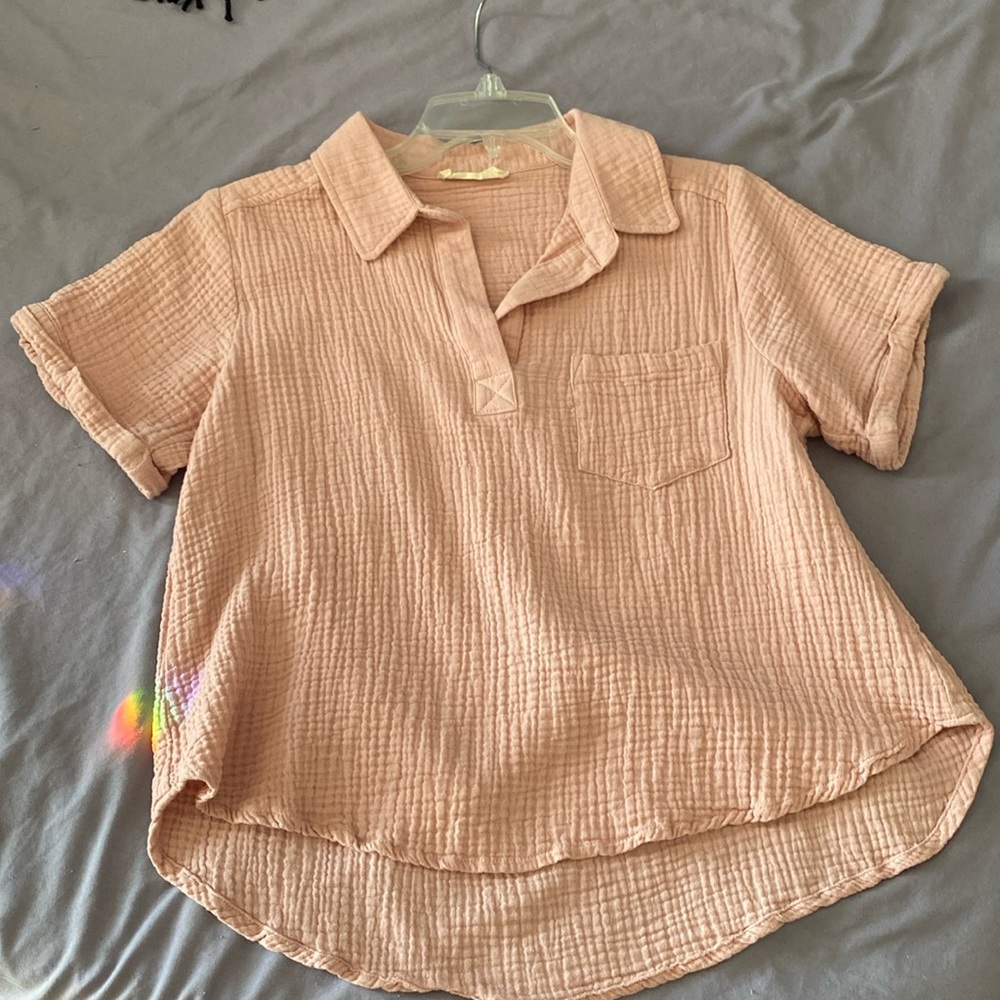 Cotton collared shirt